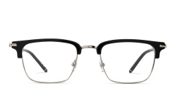 Shop MONTBLANC Snowcap Square Eyeglasses in Black online.