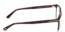 Shop TOM FORD Square Eyeglasses in Dark Havana online.