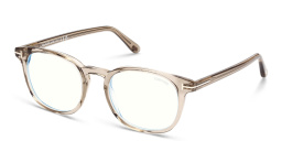 Shop TOM FORD Round Eyeglasses in Beige online.
