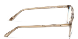 Shop TOM FORD Round Eyeglasses in Beige online.