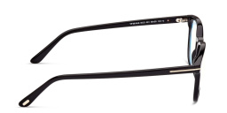 Shop TOM FORD Round Eyeglasses in Black online.