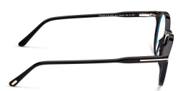 Shop TOM FORD Round Eyeglasses in Black online.