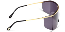 Shop TOM FORD Rimless Wide Square Sunglasses in Shiny Rose Gold online.