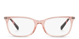 VALENTINO Stud Rectangle Eyeglasses in Transparent Pink – Product Photo 1