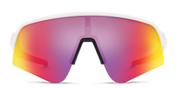 Shop Oakley Sutro Lite Sweep Half-Rim Mask Sunglasses in White online.
