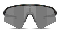 Shop Oakley Sutro Lite Sweep Half-Rim Mask Sunglasses in Dark Galaxy online.