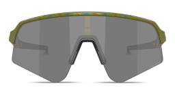 Shop Oakley Sutro Lite Sweep Half-Rim Mask Sunglasses in Fern Spacedust online.