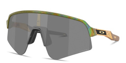 Shop Oakley Sutro Lite Sweep Half-Rim Mask Sunglasses in Fern Spacedust online.