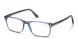 TOM FORD Rectangle Eyeglasses in Shiny Blue – Product Photo 2