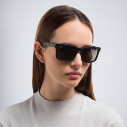 Maui Jim Stone Shack Unisex Square Sunglasses in Black – Product Photo 5