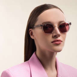 Maui Jim Joy Ride Unisex Round Sunglasses in Rose Gold – Product Photo 5