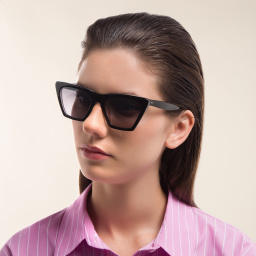 Maui Jim Kini Kini Unisex Cat Eye Sunglasses in Black – Product Photo 5