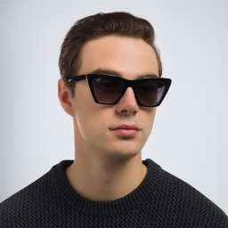 Maui Jim Kini Kini Unisex Cat Eye Sunglasses in Black – Product Photo 8