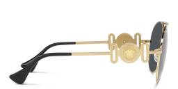 VERSACE Unisex Wide Aviator Sunglasses in Gold – Product Photo 3