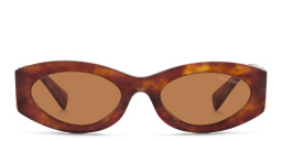 MIU MIU Oval Sunglasses in Havana – Product Photo 1