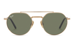 Shop Ray-Ban Jack II Titanium Unisex Irregular Sunglasses in Gold online.