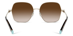 TIFFANY Oversized Irregular Sunglasses in Pale Gold – Product Photo 4