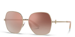 TIFFANY Oversized Irregular Sunglasses in Pale Gold – Product Photo 2