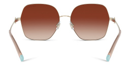 TIFFANY Oversized Irregular Sunglasses in Pale Gold – Product Photo 4