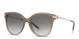 Shop TIFFANY Oversized Round Sunglasses in Nude online.