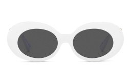 VERSACE Rhinestone-embellished Medusa Sunglasses in White – Product Photo 1