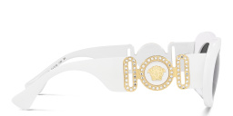 VERSACE Rhinestone-embellished Medusa Sunglasses in White – Product Photo 3