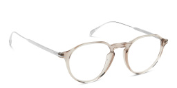 Shop DAVID BECKHAM Panthos Eyeglasses in Mud online.