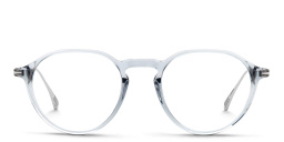 Shop DAVID BECKHAM Panthos Eyeglasses in Grey Ruthenium online.