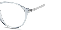Shop DAVID BECKHAM Panthos Eyeglasses in Grey Ruthenium online.