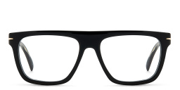 Shop DAVID BECKHAM Rectangle Eyeglasses in Black online.