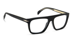 Shop DAVID BECKHAM Rectangle Eyeglasses in Black online.