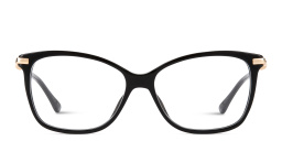 نظارات طبية مستطيلة مزيّنة باللؤلؤ من جيمي تشو بلون أسود - صورة المنتج 1