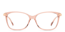 Pearl-Embellished Rectangle Eyeglasses من جيمي تشو بلون نود - صورة المنتج 1