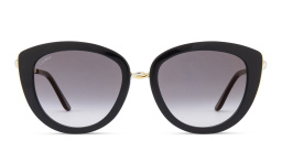 Shop Cartier Trinity de Cartier Cat-Eye Sunglasses in Black online.