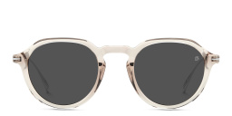 نظارات شمسية دائرية من ديفيد بيكهام بلون رمادي فاتح شفاف - صورة المنتج 1