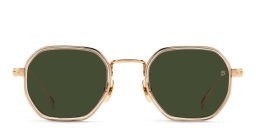 Shop DAVID BECKHAM Irregular Sunglasses in Gold online.