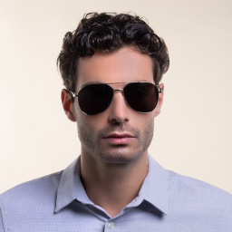 Cartier Signature C de Cartier Pilot Sunglasses in Silver – Product Photo 5