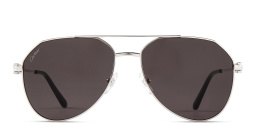 Cartier Signature C de Cartier Pilot Sunglasses in Silver – Product Photo 1