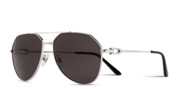 Cartier Signature C de Cartier Pilot Sunglasses in Silver – Product Photo 2