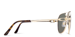 Shop Cartier Signature C de Cartier Pilot Sunglasses in Gold online.