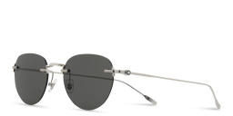 MONTBLANC Rimless Round Sunglasses in Silver – Product Photo 4