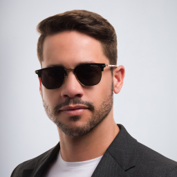 MONTBLANC Square Sunglasses in Black – Product Photo 6