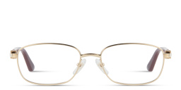 Shop Cartier Signature 'C'de Cartier Rectangle Eyeglasses in Gold online.