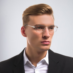 Shop Cartier Signature 'C'de Cartier Rectangle Eyeglasses in Silver online.