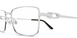 Shop Cartier Signature 'C'de Cartier Rectangle Eyeglasses in Silver online.