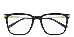 Shop Cartier C'de Cartier Square Eyeglasses in Black Gold online.