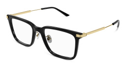 Shop Cartier C'de Cartier Square Eyeglasses in Black Gold online.