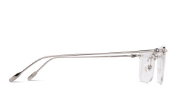 Shop MONTBLANC Rimless Rectangle Eyeglasses in Silver online.