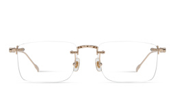 MONTBLANC Rimless Rectangle Eyeglasses in Gold – Product Photo 1