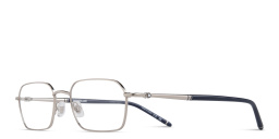 Shop MONTBLANC Rectangle Eyeglasses in Silver online.